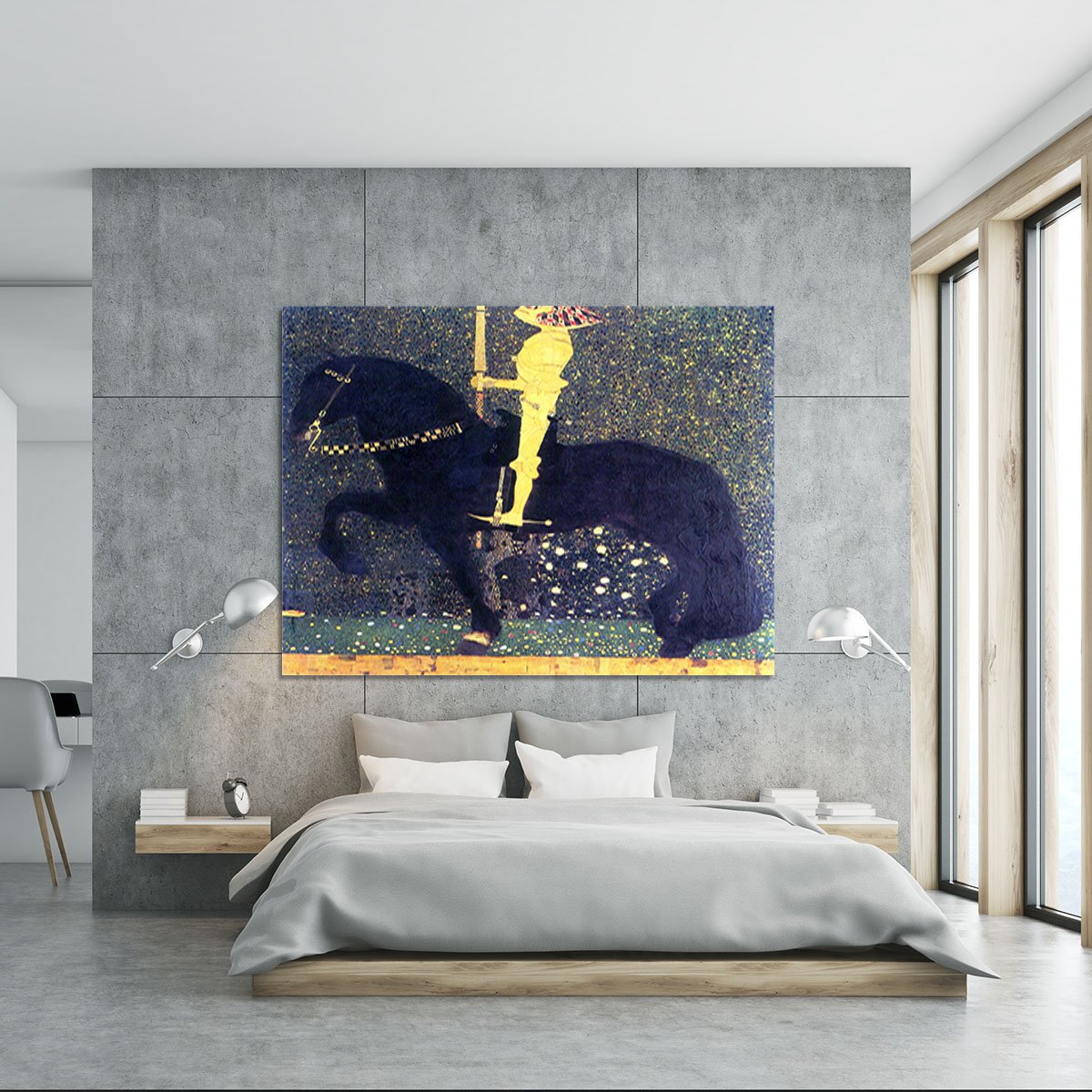 The life of a struggle The Golden Knights by Klimt Canvas Print or Poster