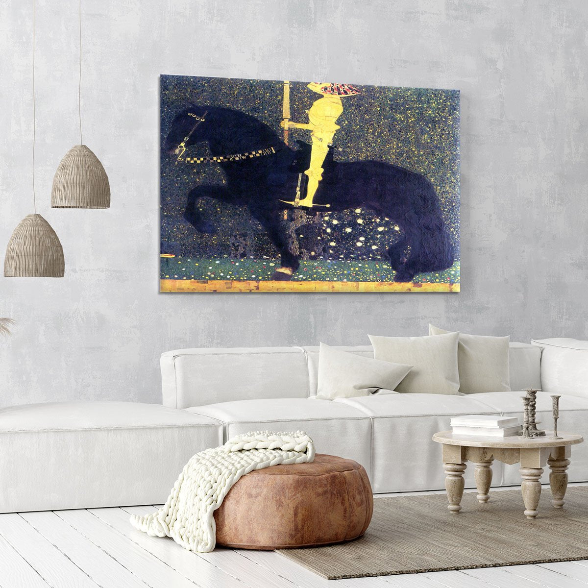 The life of a struggle The Golden Knights by Klimt Canvas Print or Poster