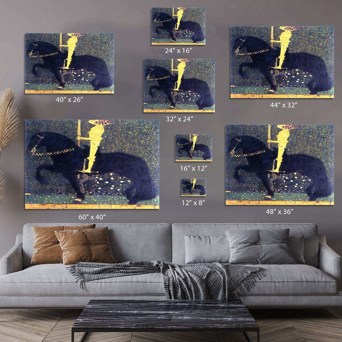 The life of a struggle The Golden Knights by Klimt Canvas Print or Poster