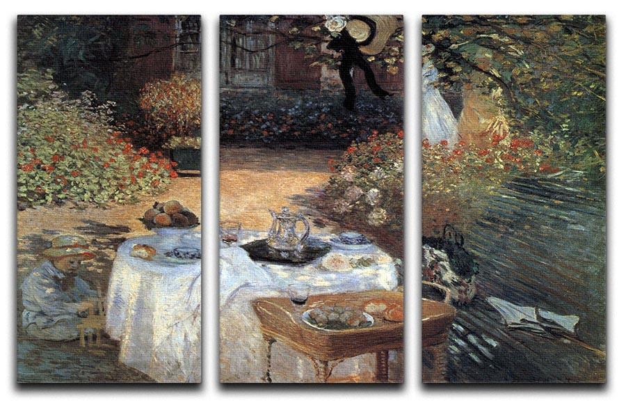 The lunch 2 by Monet Split Panel Canvas Print - Canvas Art Rocks - 4
