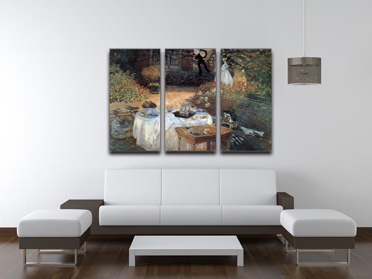 The lunch 2 by Monet Split Panel Canvas Print - Canvas Art Rocks - 4
