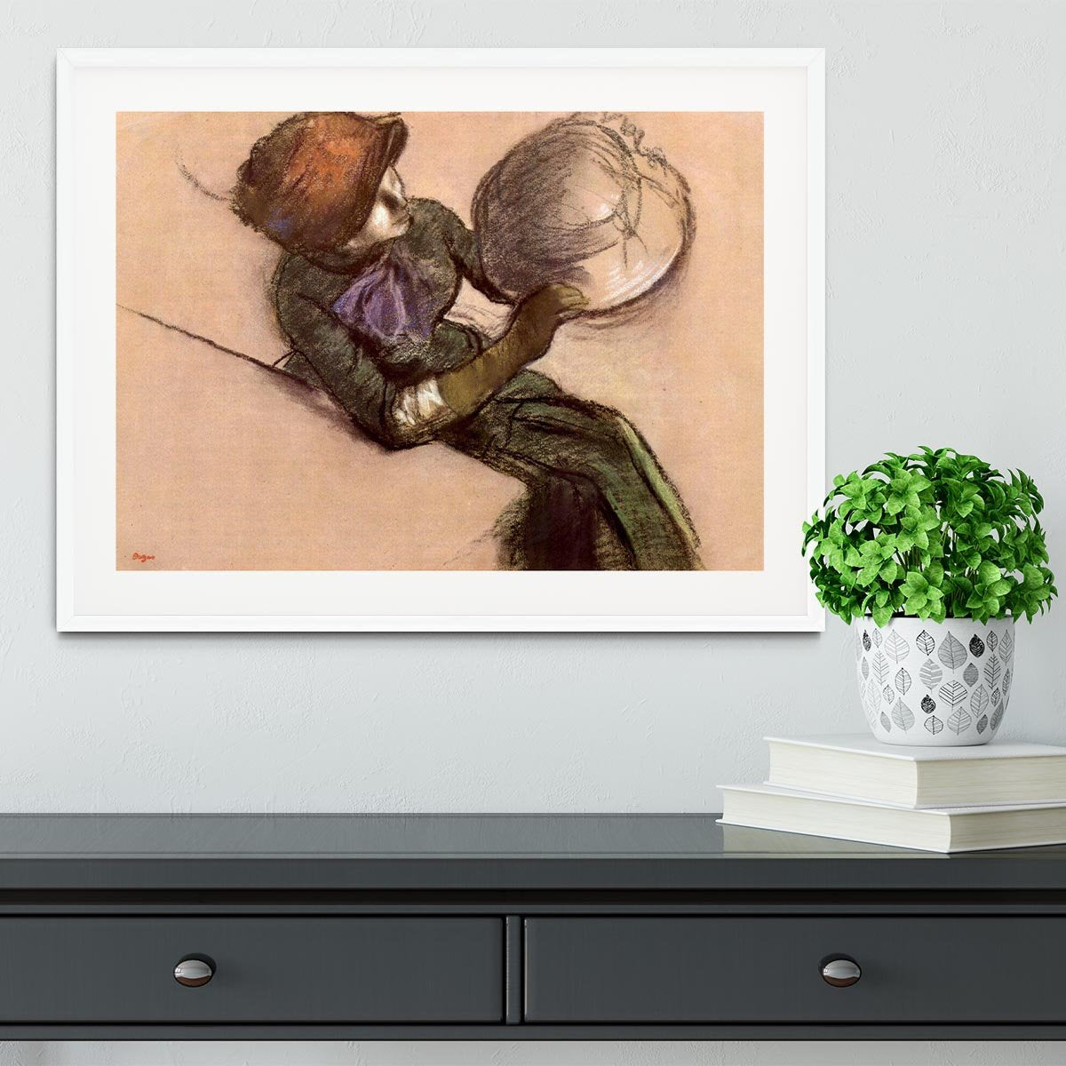 The milliner 2 by Degas Framed Print - Canvas Art Rocks - 5