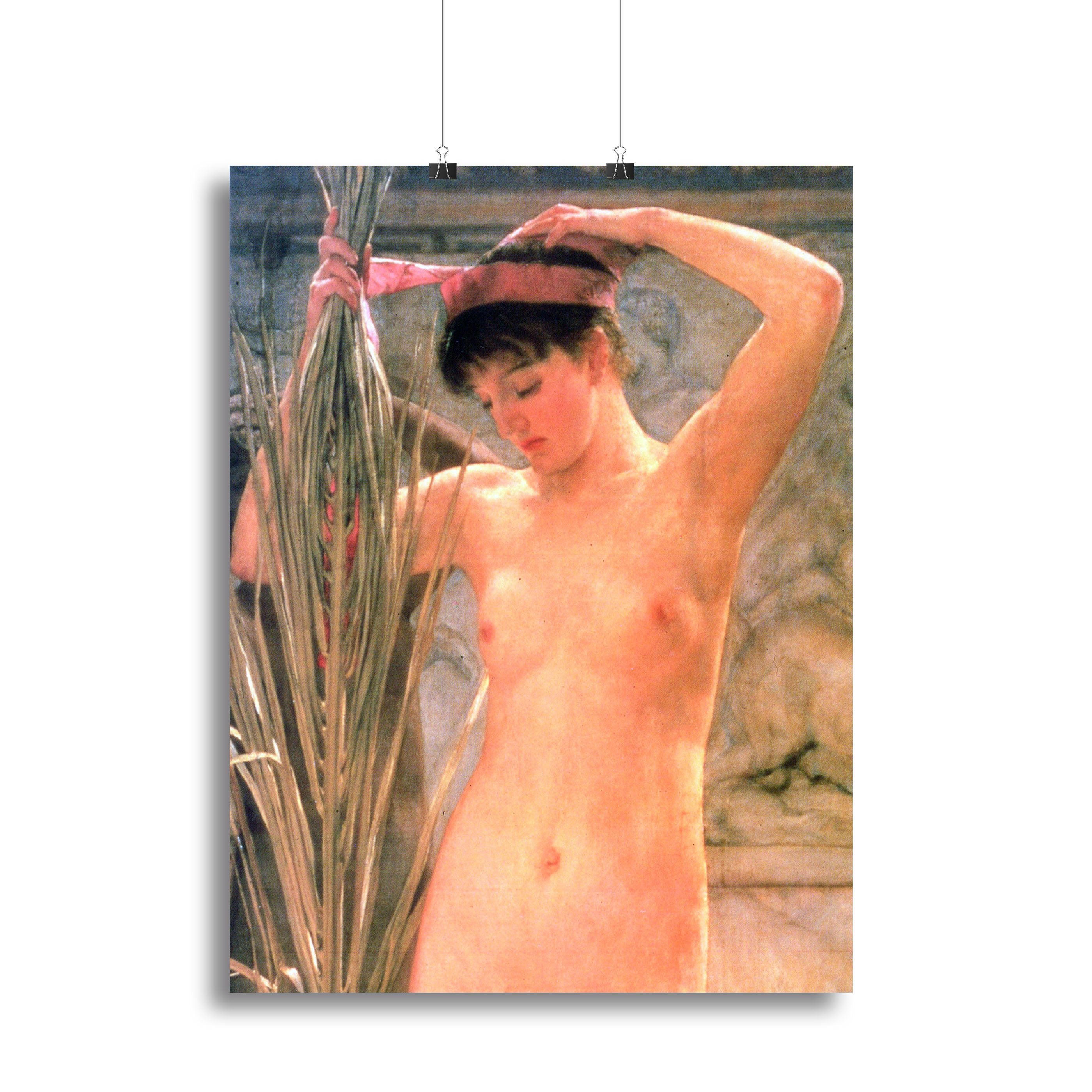 The model of a sculptor Venus Esquilina detail by Alma Tadema Canvas Print or Poster