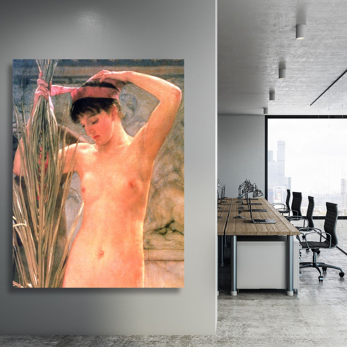 The model of a sculptor Venus Esquilina detail by Alma Tadema Canvas Print or Poster