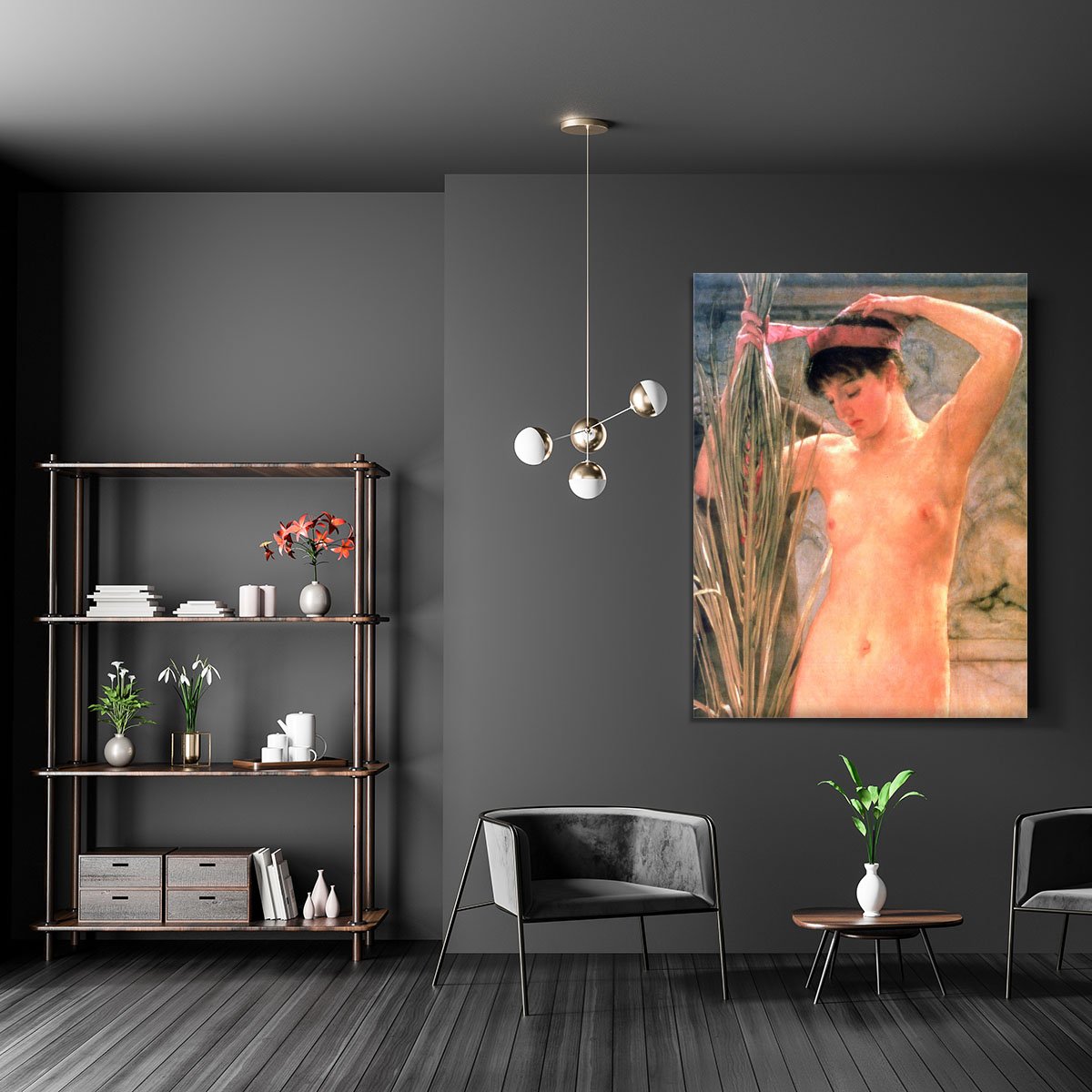 The model of a sculptor Venus Esquilina detail by Alma Tadema Canvas Print or Poster