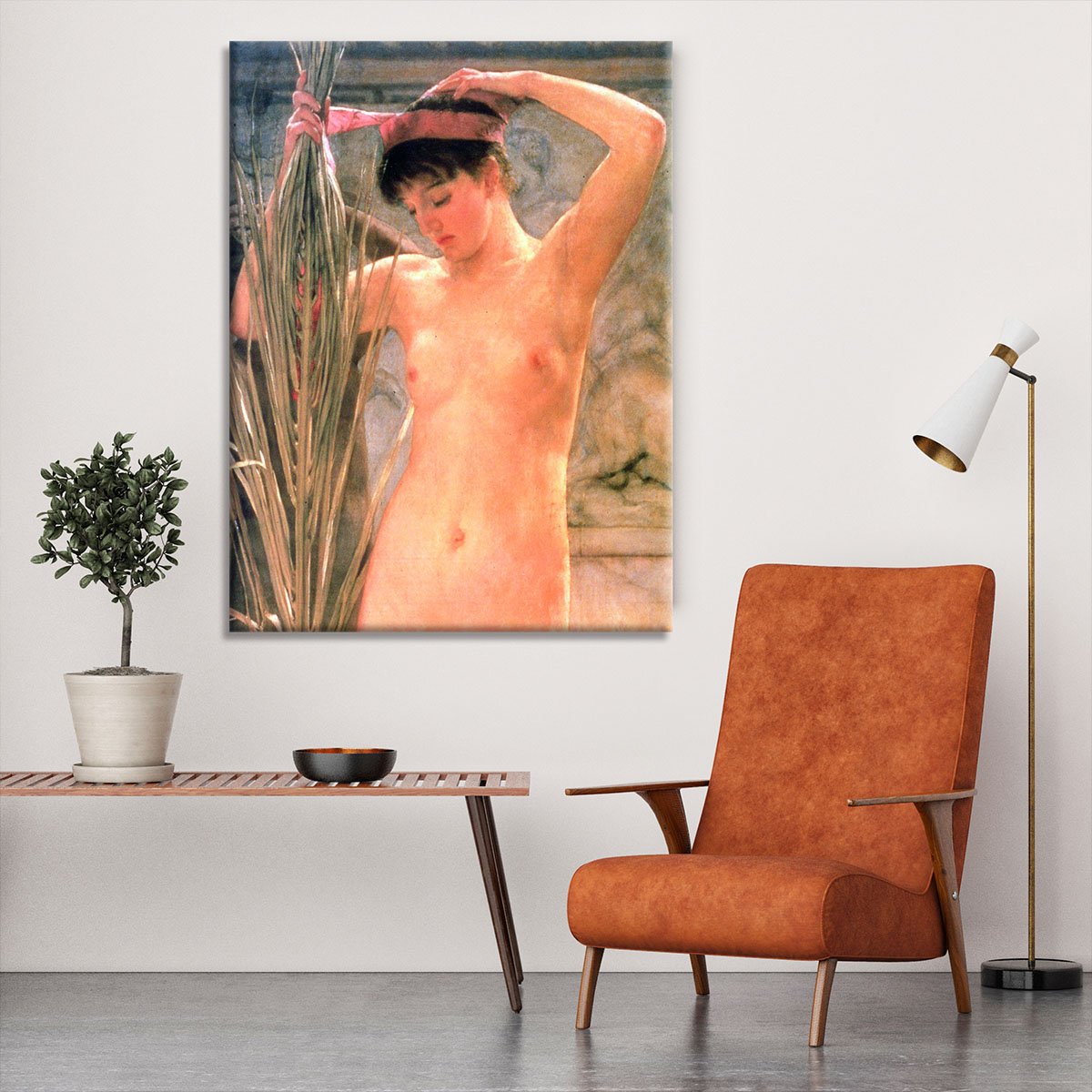 The model of a sculptor Venus Esquilina detail by Alma Tadema Canvas Print or Poster