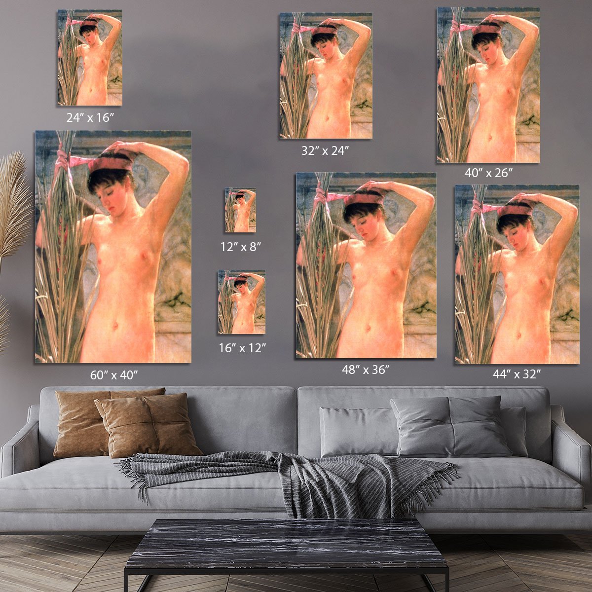 The model of a sculptor Venus Esquilina detail by Alma Tadema Canvas Print or Poster