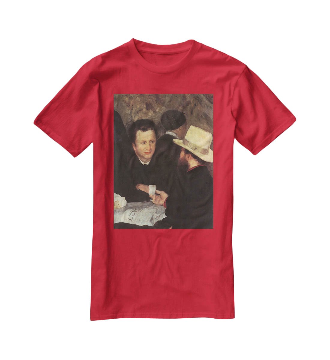 The mother of cabaret Antony detail by Renoir T-Shirt - Canvas Art Rocks - 4