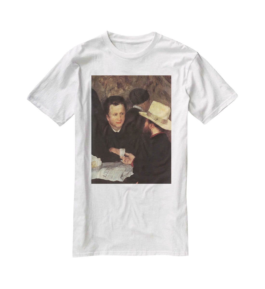 The mother of cabaret Antony detail by Renoir T-Shirt - Canvas Art Rocks - 5