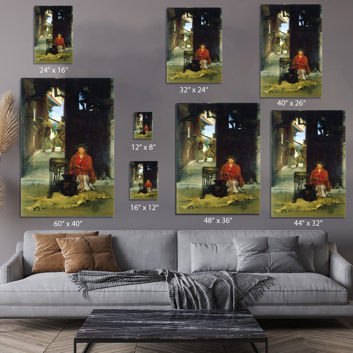 The path to the temple by Alma Tadema Canvas Print or Poster