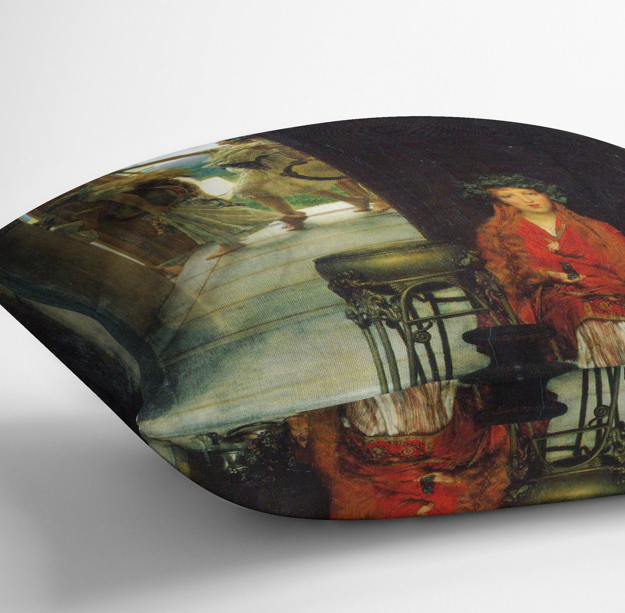 The path to the temple by Alma Tadema Cushion - Canvas Art Rocks - 3
