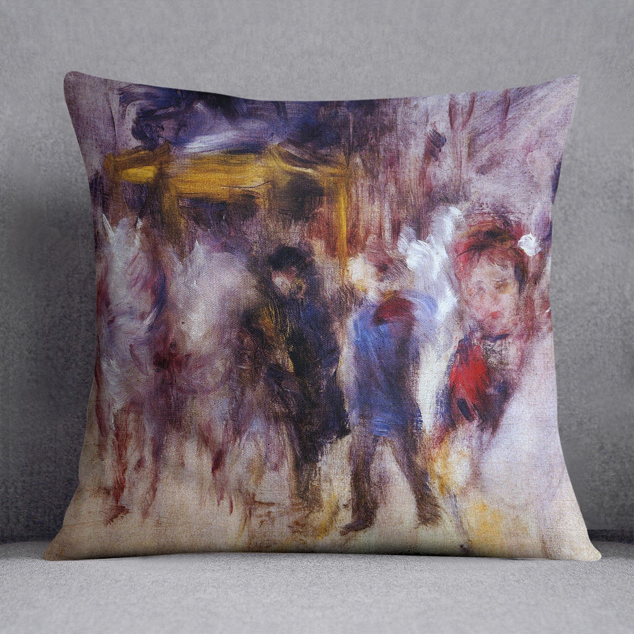 The place Clichy Detail by Renoir Throw Pillow