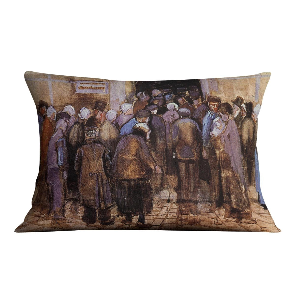 The poor and money by Van Gogh Throw Pillow