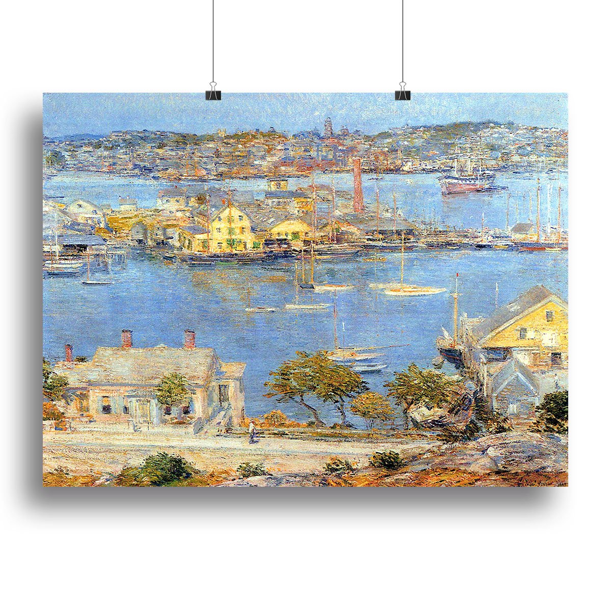 The port of Gloucester 1 by Hassam Canvas Print or Poster