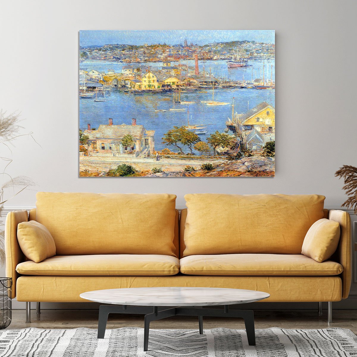 The port of Gloucester 1 by Hassam Canvas Print or Poster