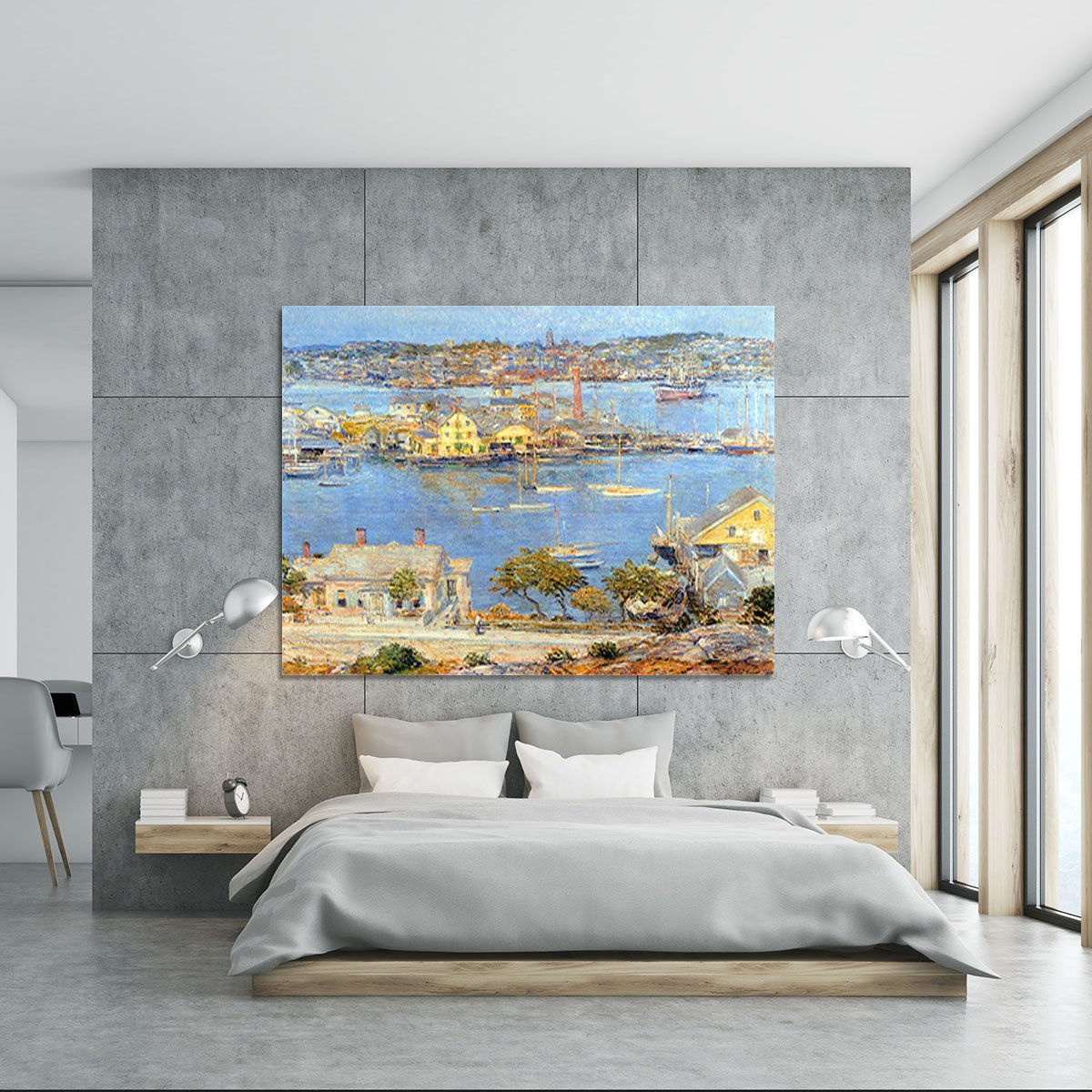 The port of Gloucester 1 by Hassam Canvas Print or Poster