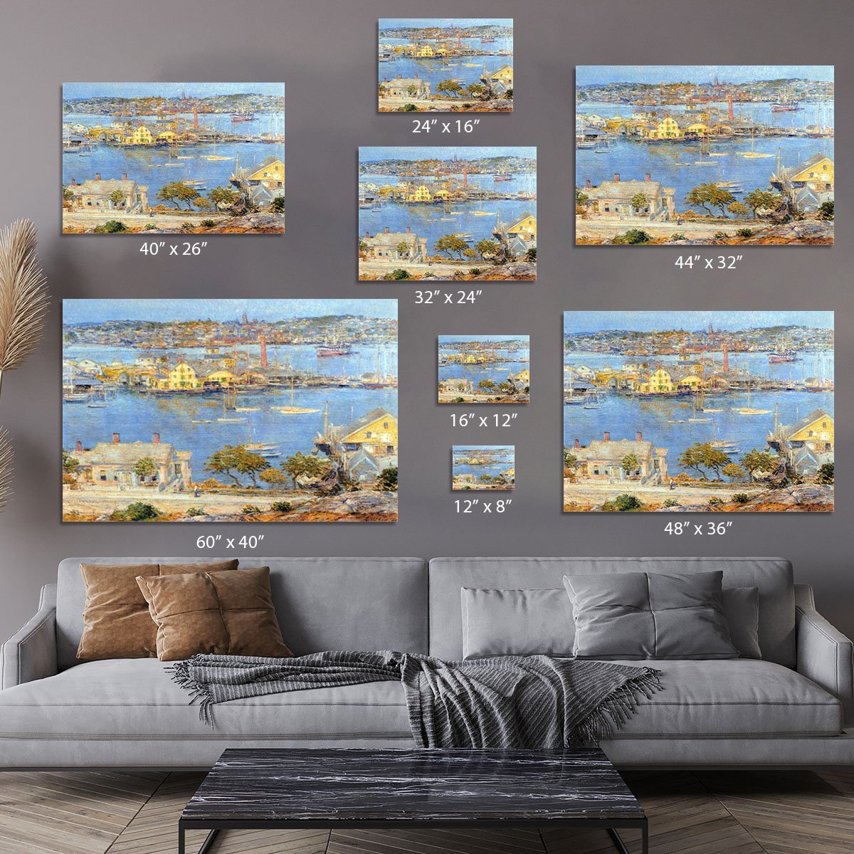 The port of Gloucester 1 by Hassam Canvas Print or Poster