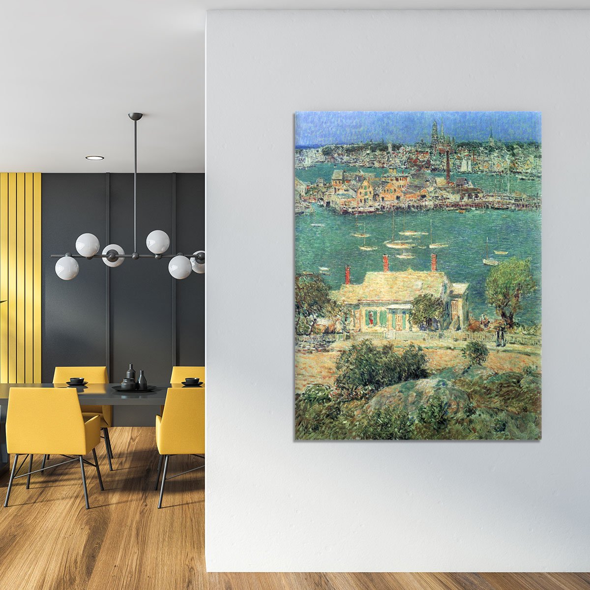 The port of Gloucester 2 by Hassam Canvas Print or Poster