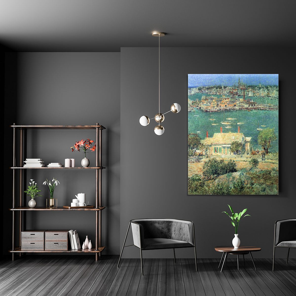 The port of Gloucester 2 by Hassam Canvas Print or Poster