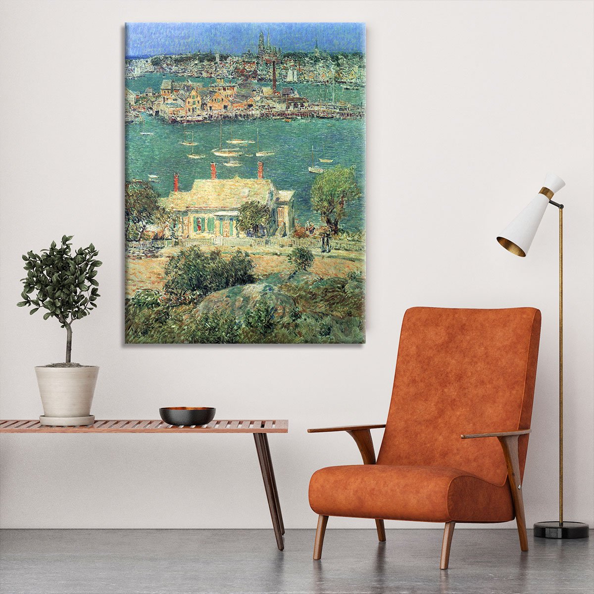 The port of Gloucester 2 by Hassam Canvas Print or Poster