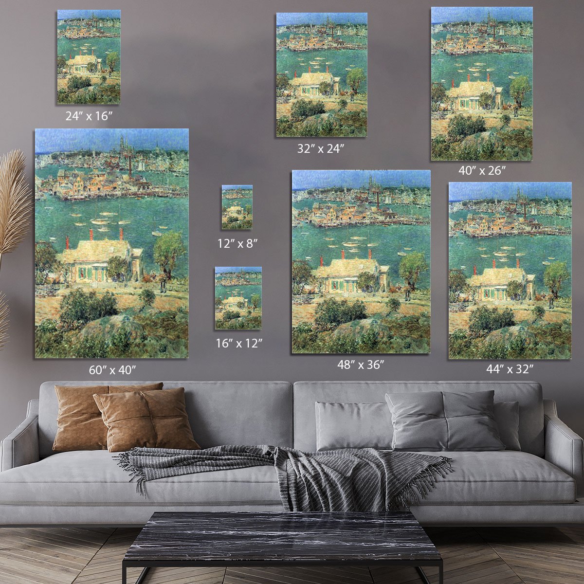 The port of Gloucester 2 by Hassam Canvas Print or Poster