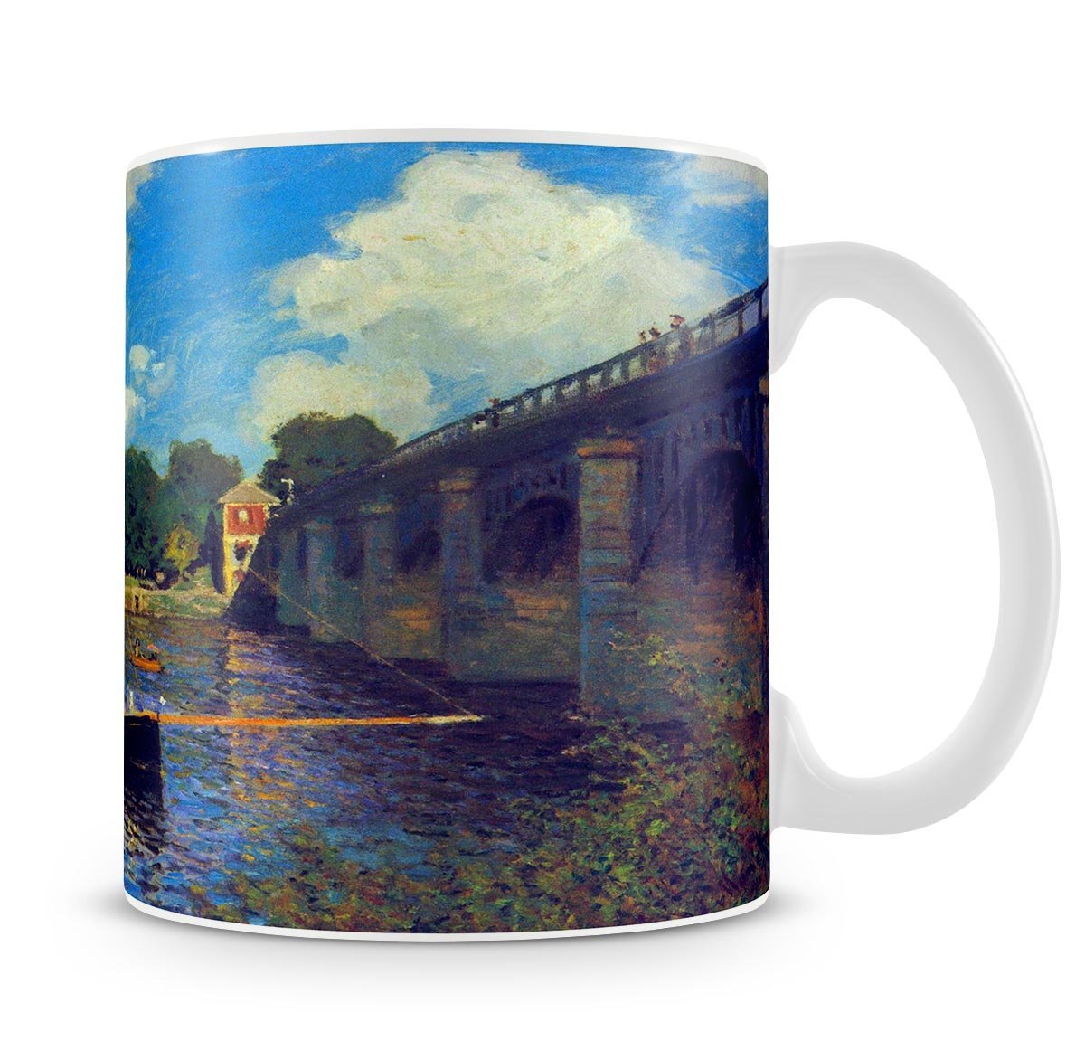 The road bridge Argenteuil by Monet Mug - Canvas Art Rocks - 4