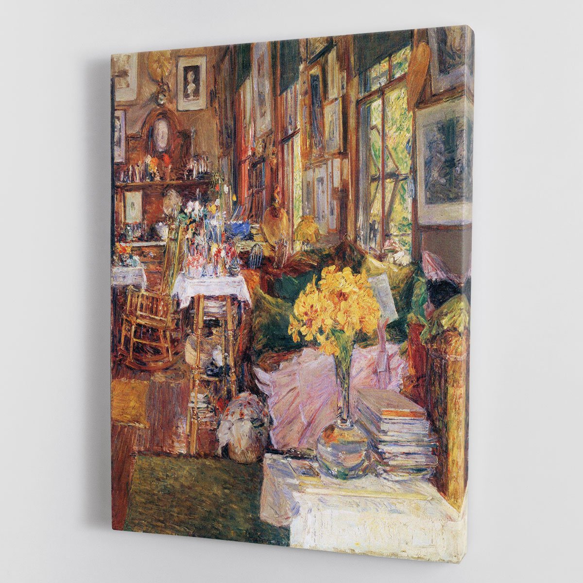 The room of flowers by Hassam Canvas Print or Poster