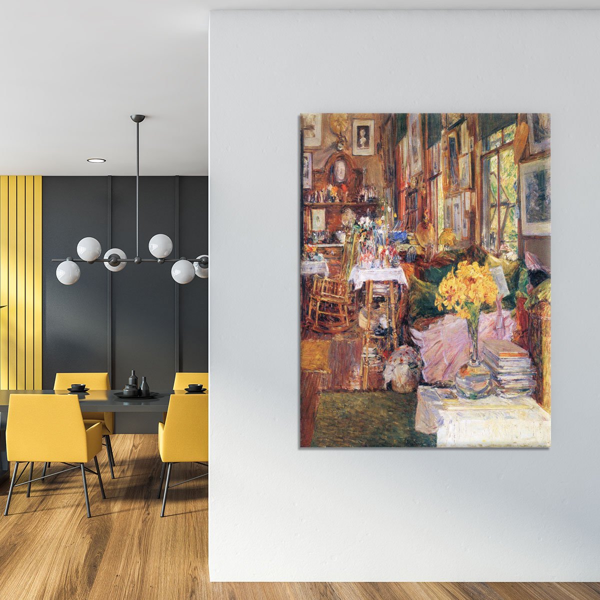 The room of flowers by Hassam Canvas Print or Poster