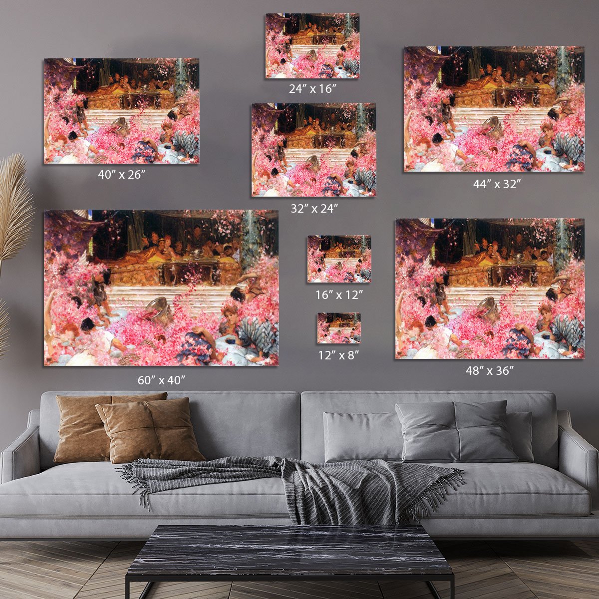 The roses of Heliogabalus by Alma Tadema Canvas Print or Poster