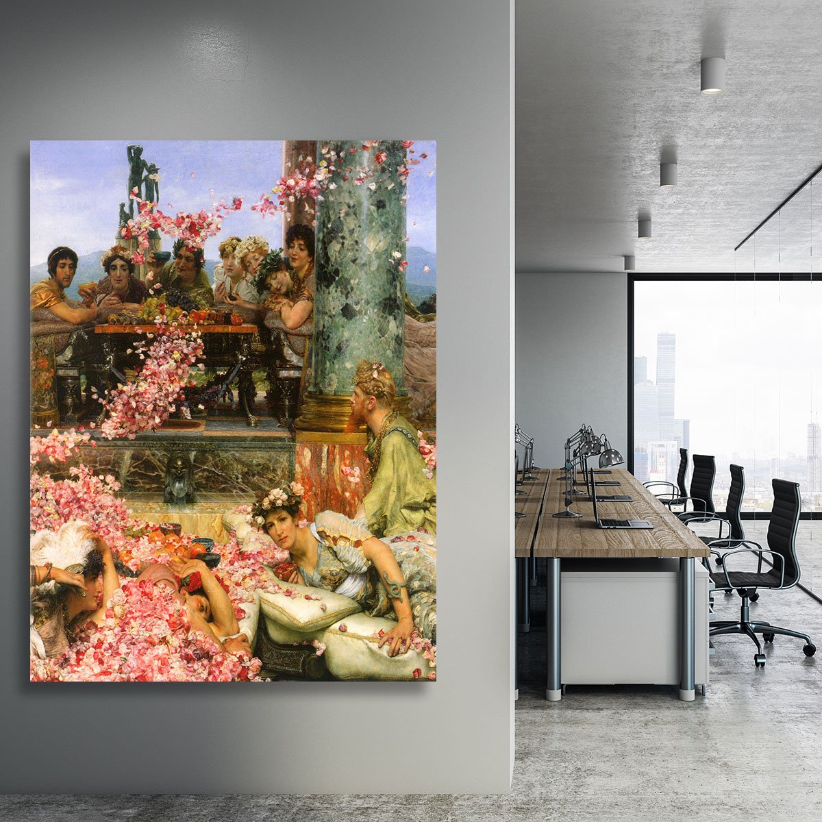 The roses of Heliogabalus detail 2 by Alma Tadema Canvas Print or Poster