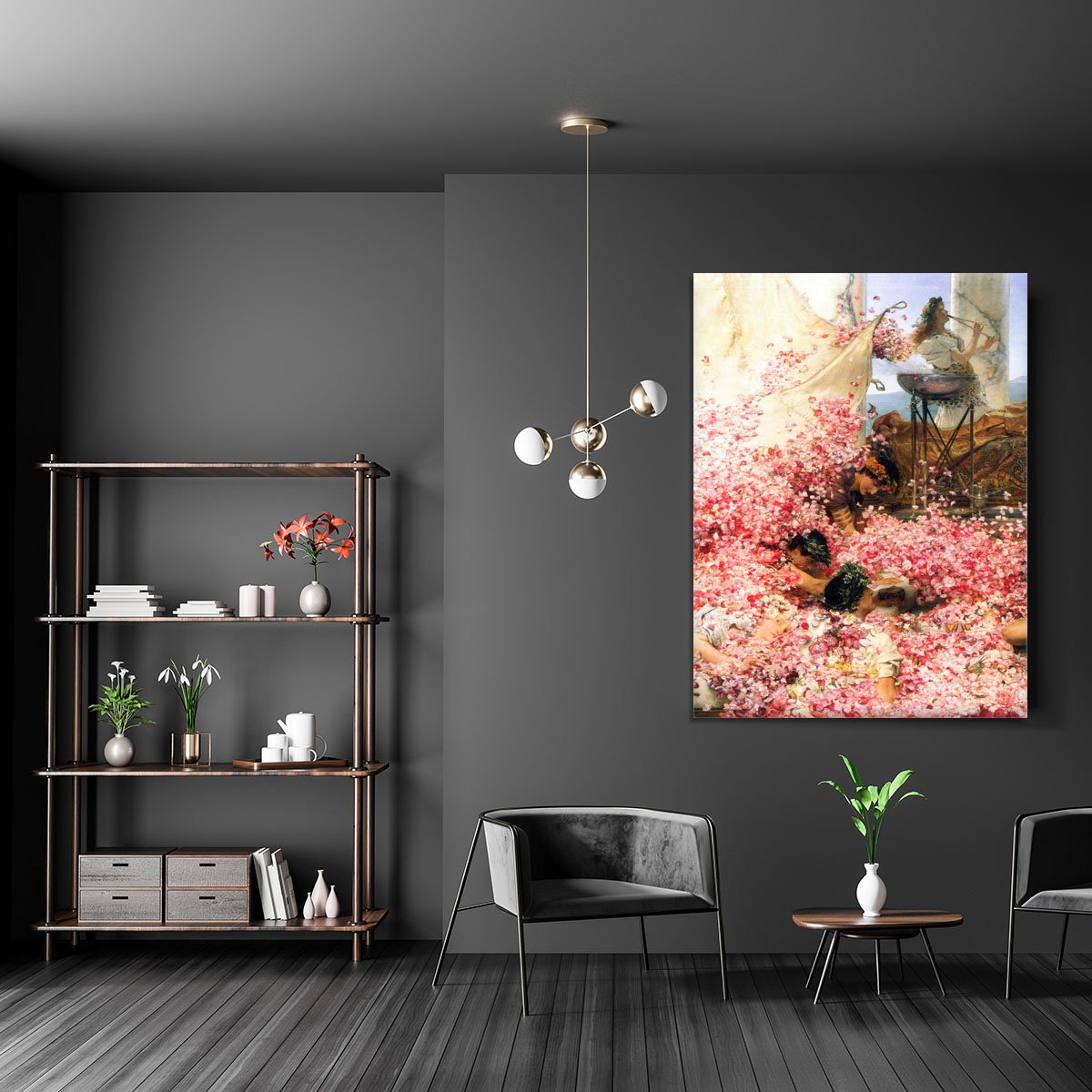 The roses of Heliogabalus detail by Alma Tadema Canvas Print or Poster