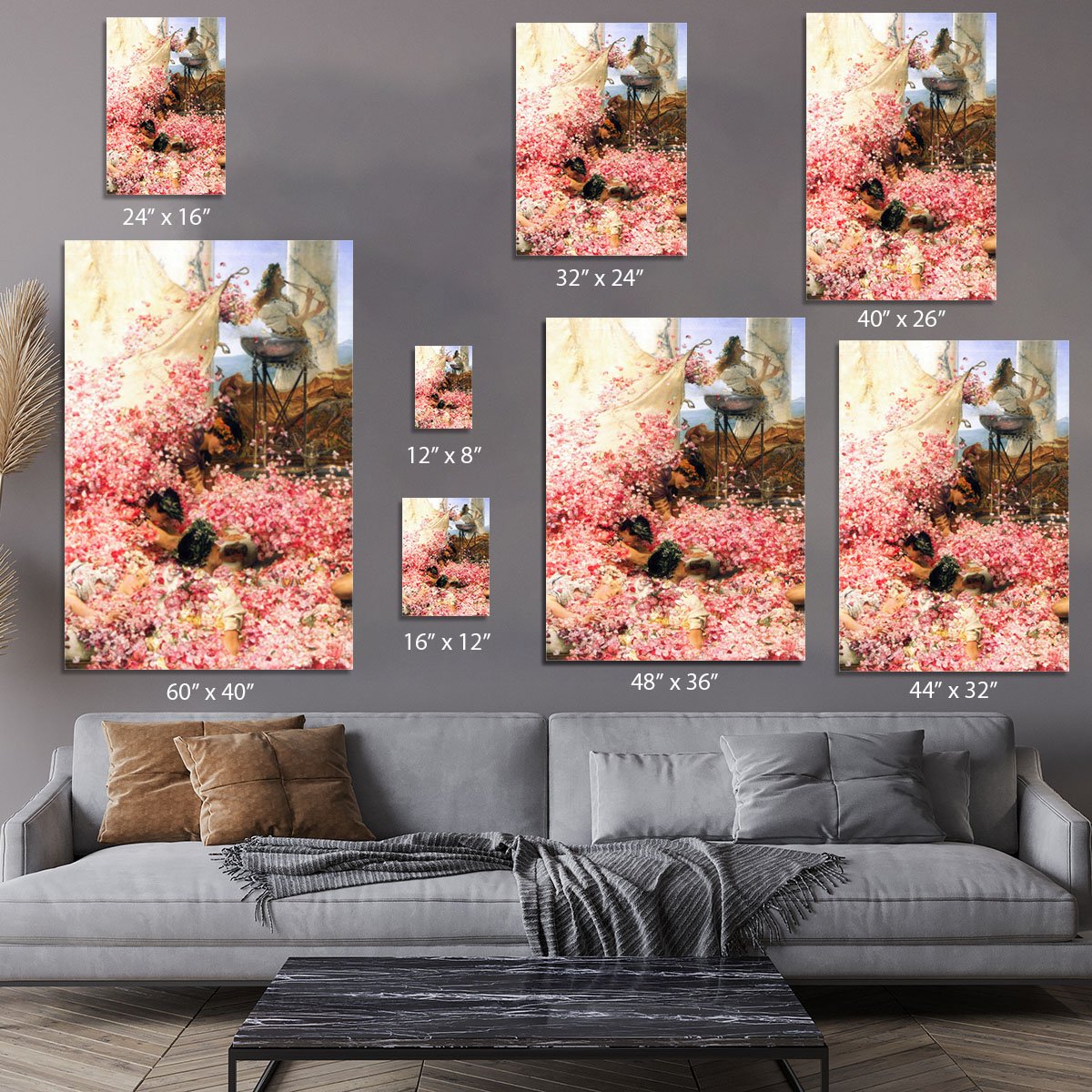 The roses of Heliogabalus detail by Alma Tadema Canvas Print or Poster