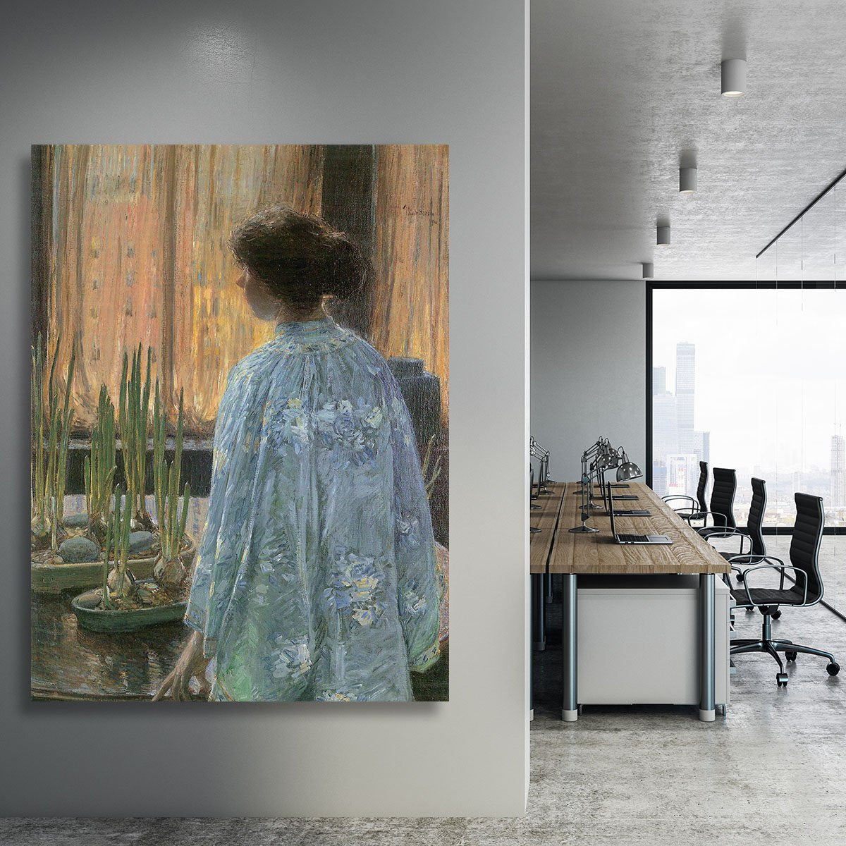 The table garden by Hassam Canvas Print or Poster