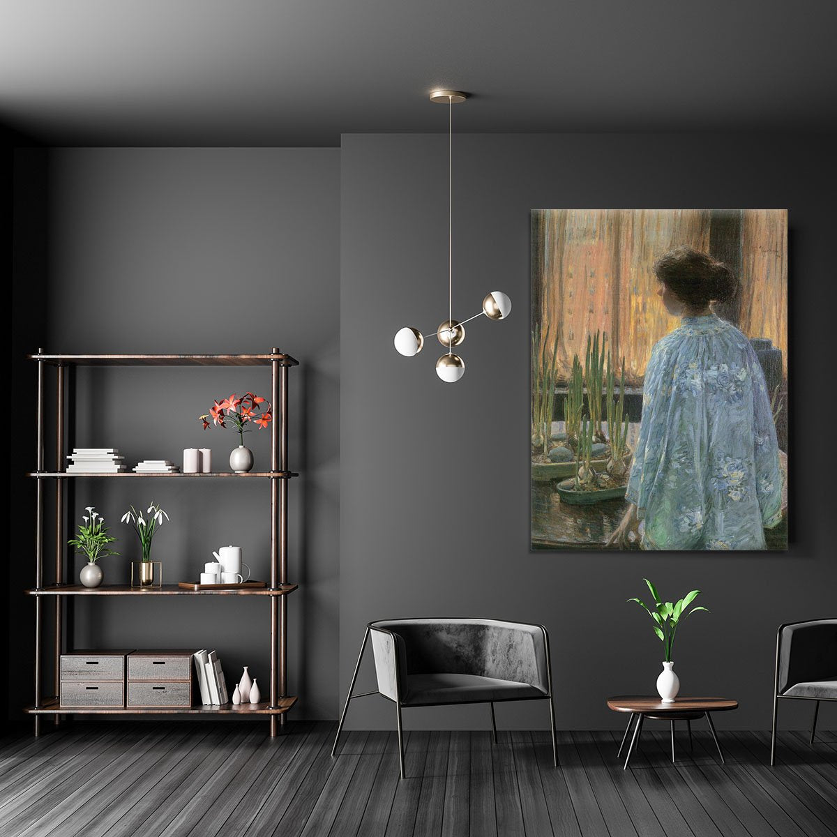 The table garden by Hassam Canvas Print or Poster