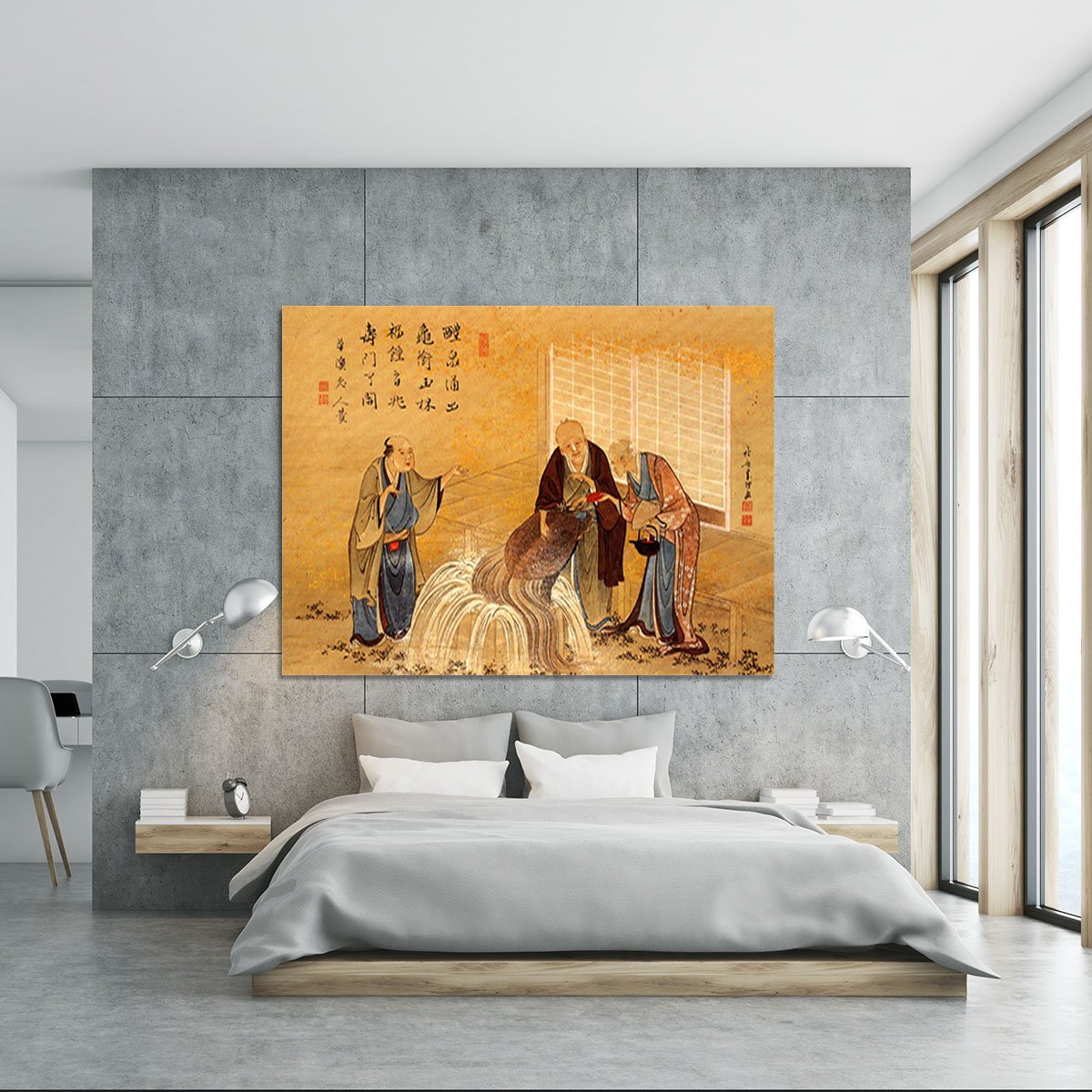 The thouthand years turtle by Hokusai Canvas Print or Poster