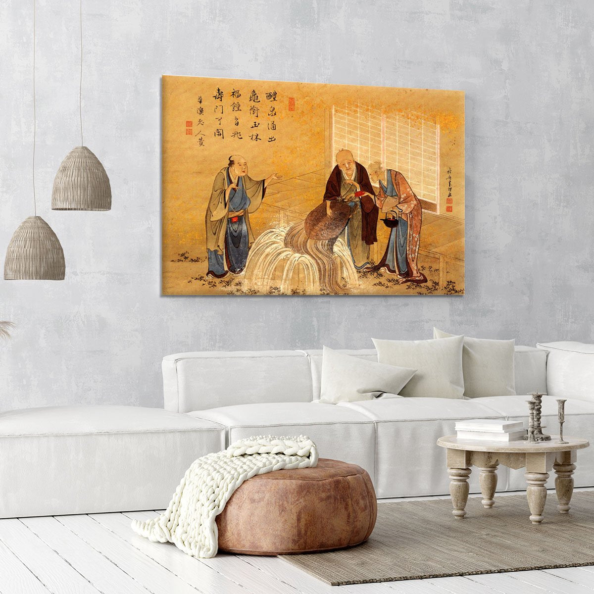 The thouthand years turtle by Hokusai Canvas Print or Poster