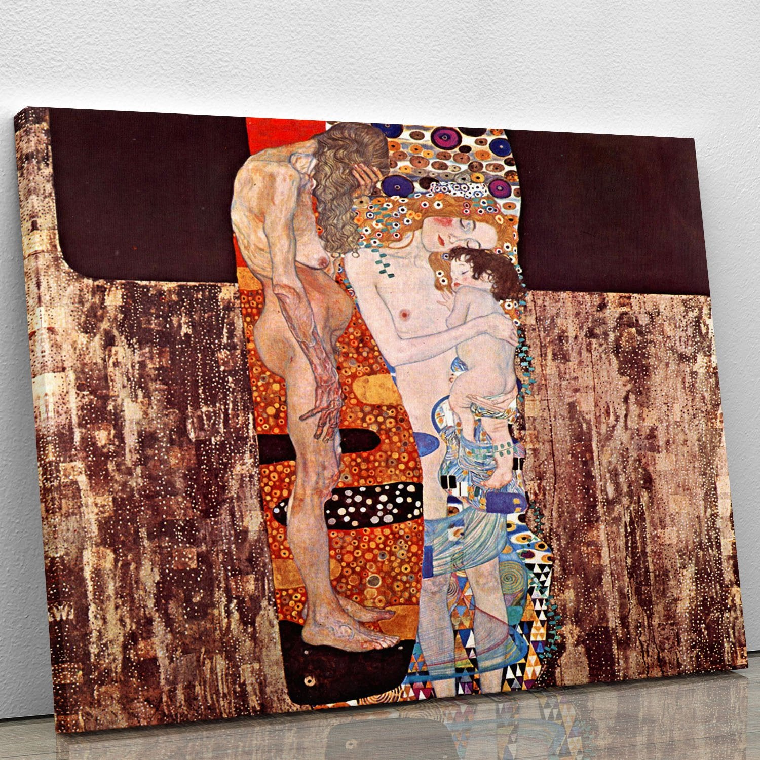 The three ages of a woman by Klimt Canvas Print or Poster