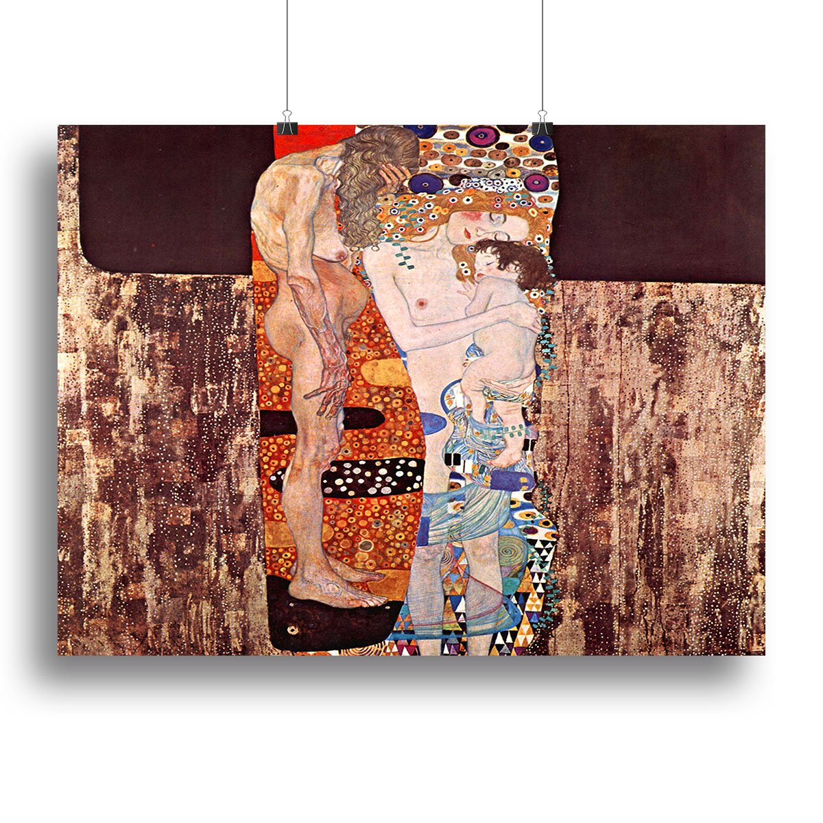 The three ages of a woman by Klimt Canvas Print or Poster