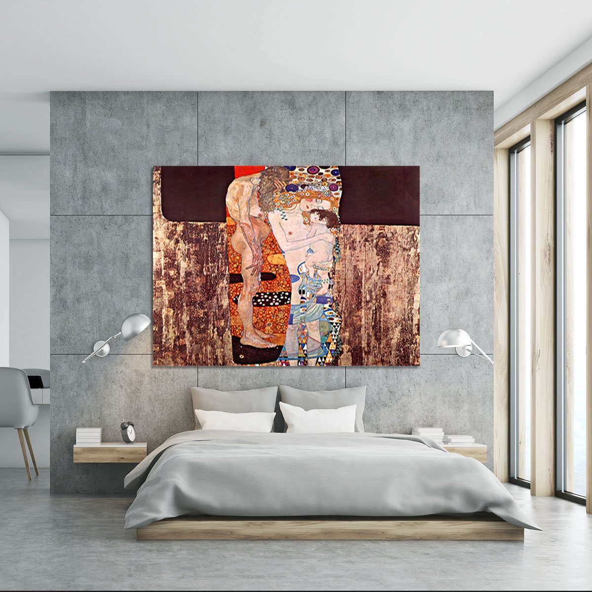 The three ages of a woman by Klimt Canvas Print or Poster