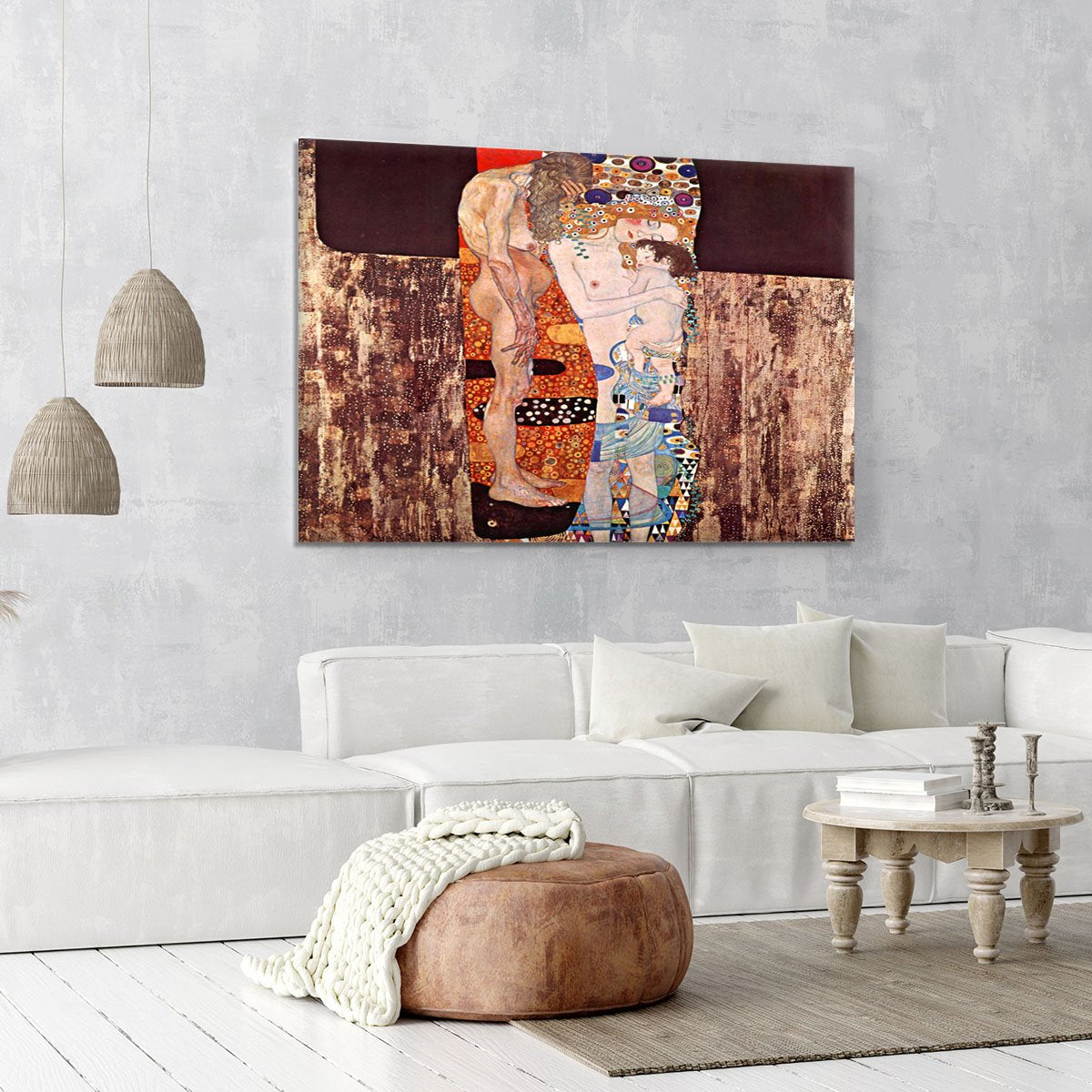 The three ages of a woman by Klimt Canvas Print or Poster