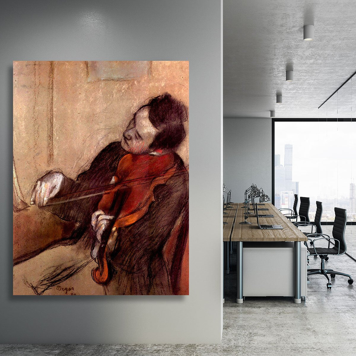 The violinist 1 by Degas Canvas Print or Poster