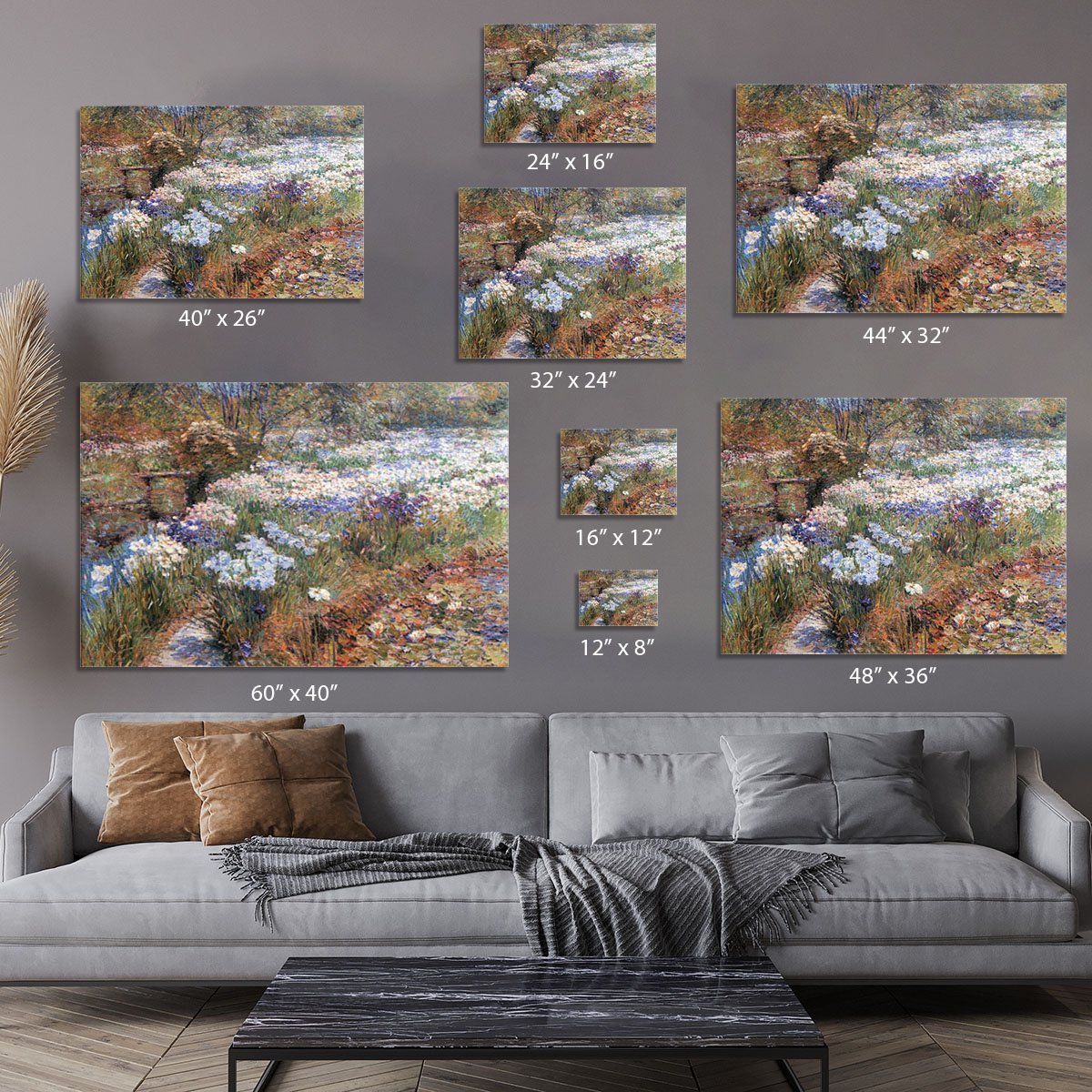 The water garden by Hassam Canvas Print or Poster