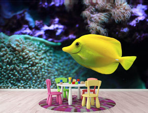 The yellow fish Wall Mural Wallpaper - Canvas Art Rocks - 2