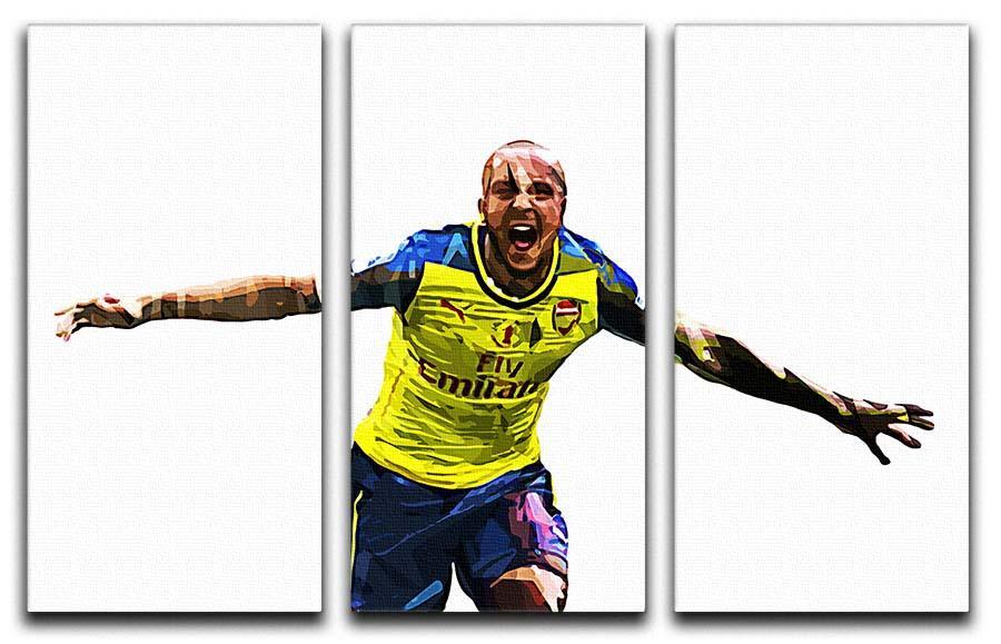 Theo Walcott Cup Final Goal 3 Split Panel Canvas Print - Canvas Art Rocks - 1