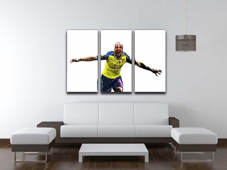 Theo Walcott Cup Final Goal 3 Split Panel Canvas Print - Canvas Art Rocks - 3