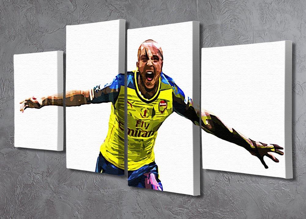 Theo Walcott Cup Final Goal 4 Split Panel Canvas - Canvas Art Rocks - 2