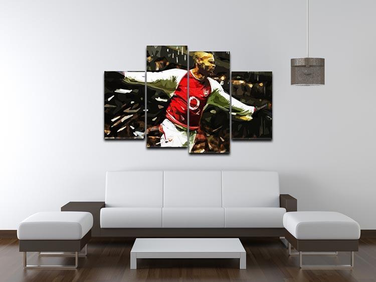 Thierry Henry Legend 4 Split Panel Canvas - Canvas Art Rocks - 3