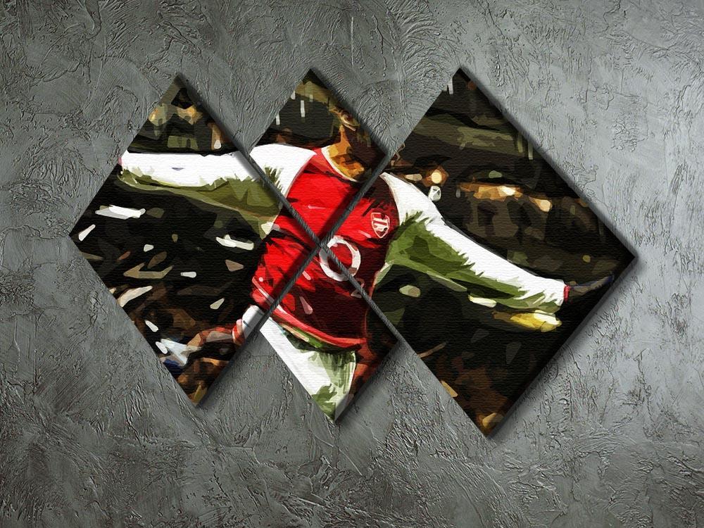 Thierry Henry Legend 4 Square Multi Panel Canvas - Canvas Art Rocks - 2