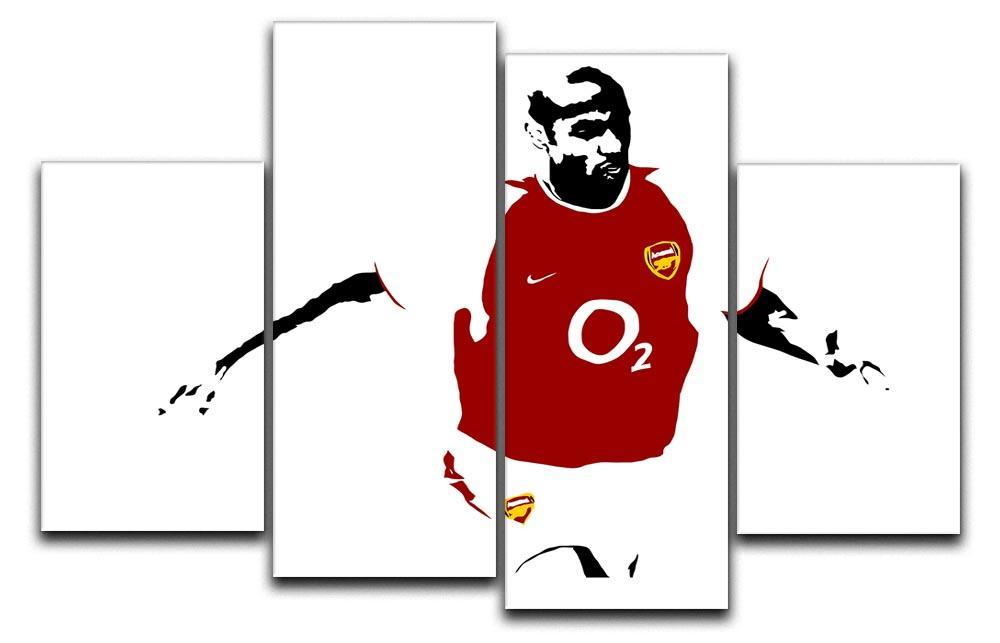 Thierry Henry Pop Art 4 Split Panel Canvas  - Canvas Art Rocks - 1