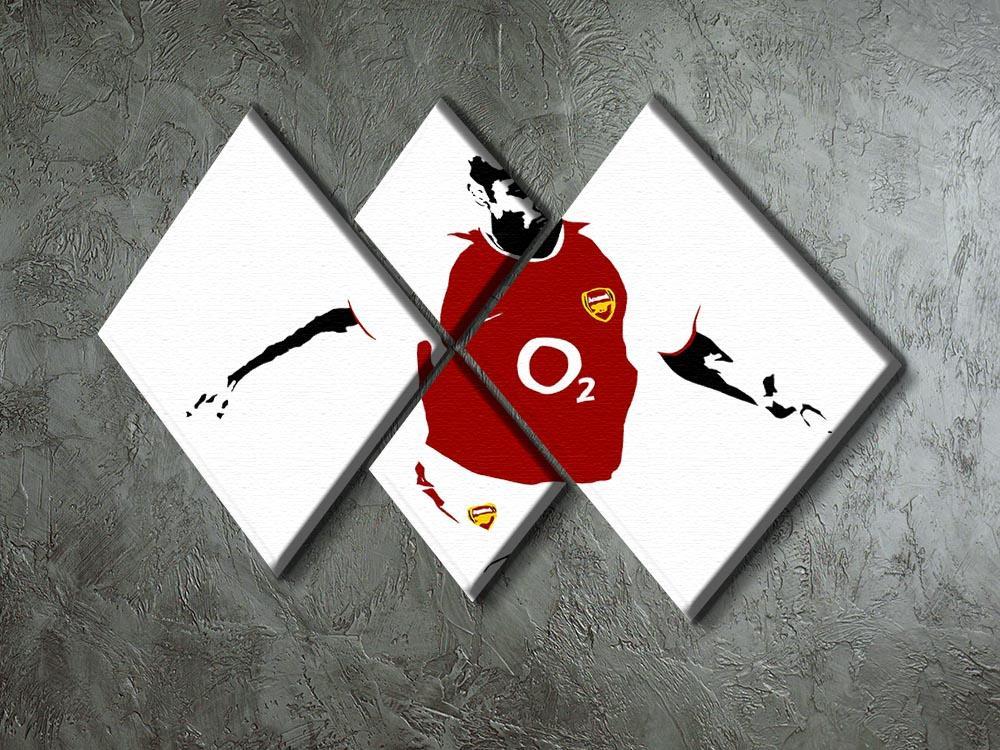 Thierry Henry Pop Art 4 Square Multi Panel Canvas - Canvas Art Rocks - 2